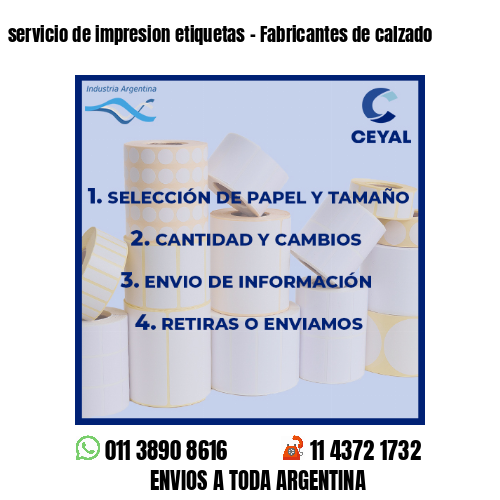 servicio de impresion etiquetas – Fabricantes de calzado