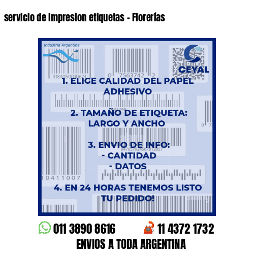 servicio de impresion etiquetas – Florerías