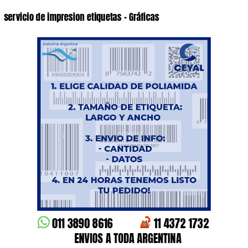 servicio de impresion etiquetas – Gráficas