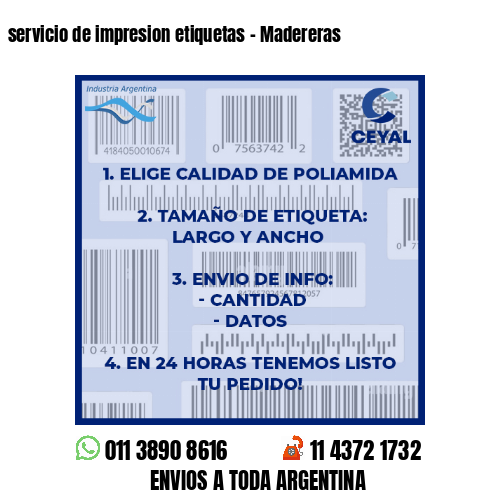 servicio de impresion etiquetas – Madereras