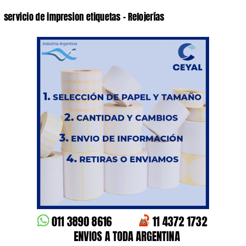 servicio de impresion etiquetas – Relojerías