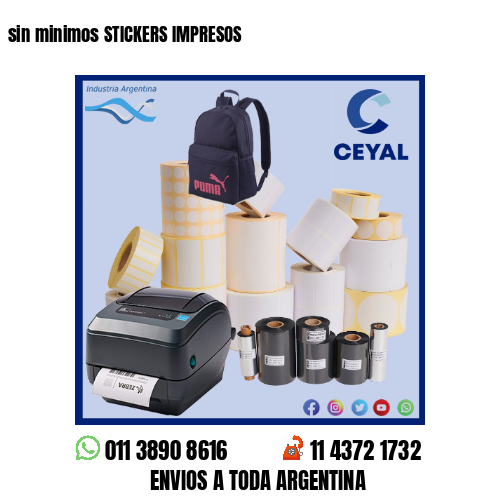 sin minimos STICKERS IMPRESOS
