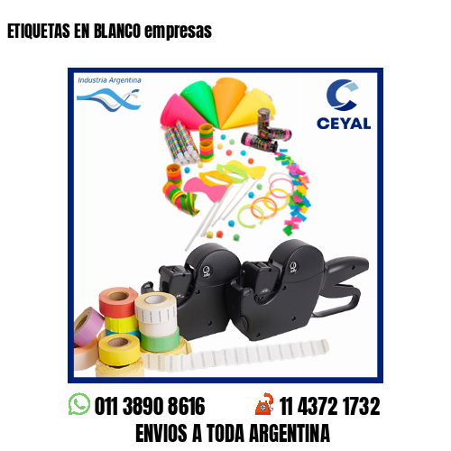 ETIQUETAS EN BLANCO empresas