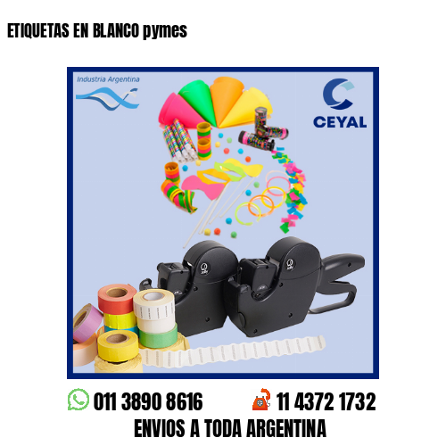 ETIQUETAS EN BLANCO pymes