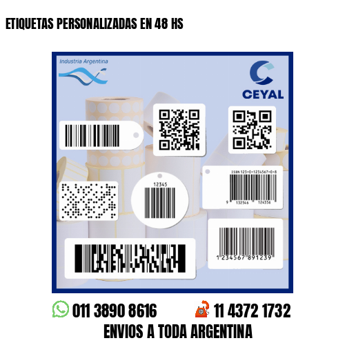 ETIQUETAS PERSONALIZADAS EN 48 HS