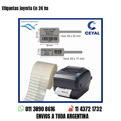 Etiquetas joyeria En 24 hs