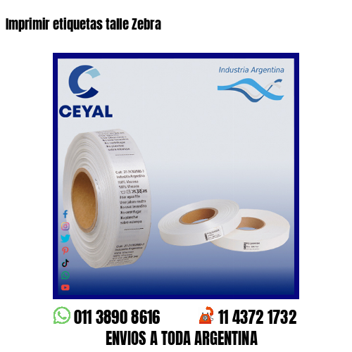 Imprimir etiquetas talle Zebra