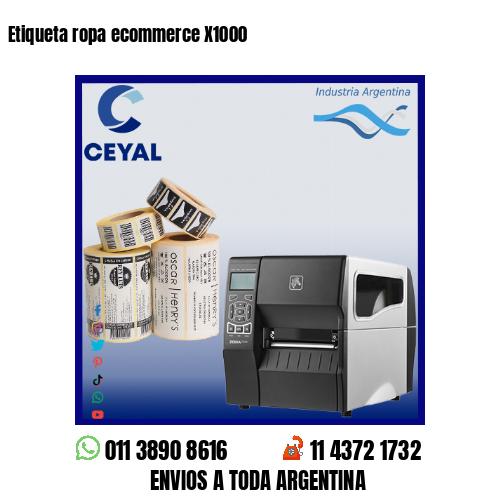 Etiqueta ropa ecommerce X1000