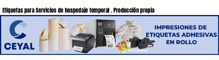 Etiquetas para Servicios de hospedaje temporal . Producción propia