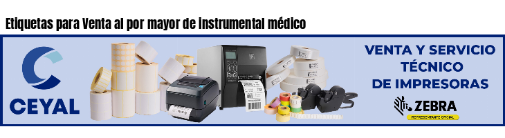 Etiquetas para Venta al por mayor de instrumental médico