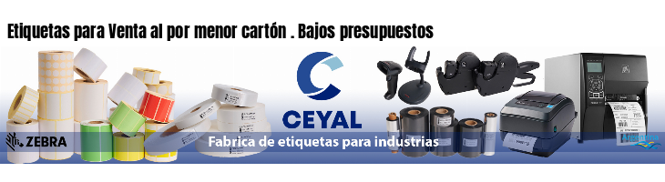 Etiquetas para Venta al por menor cartón . Bajos presupuestos