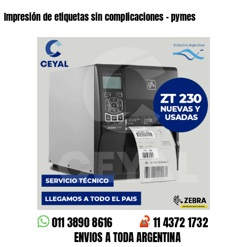 Impresión de etiquetas sin complicaciones - pymes