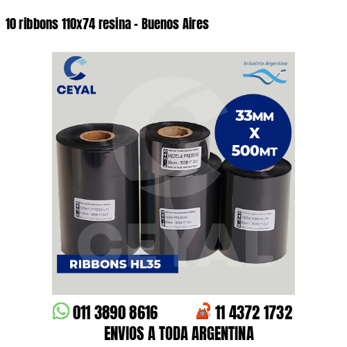 10 ribbons 110×74 resina – Buenos Aires