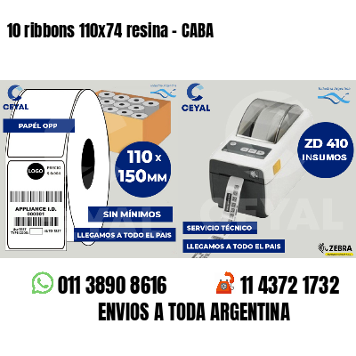 10 ribbons 110x74 resina - CABA