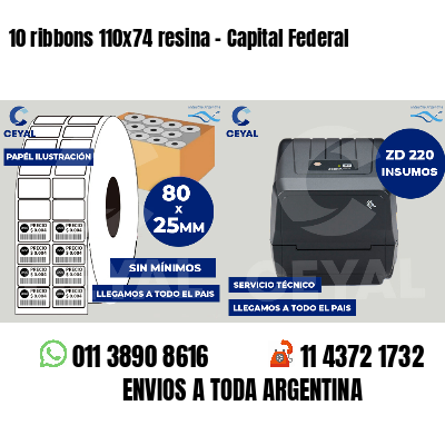 10 ribbons 110x74 resina - Capital Federal