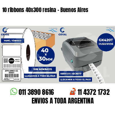 10 ribbons 40x300 resina - Buenos Aires