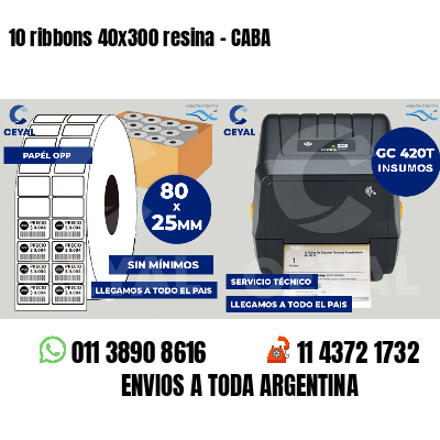 10 ribbons 40x300 resina - CABA