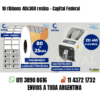 10 ribbons 40x300 resina - Capital Federal