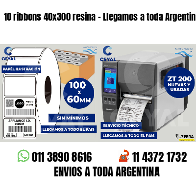 10 ribbons 40x300 resina - Llegamos a toda Argentina