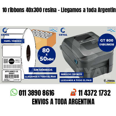 10 ribbons 40x300 resina - Llegamos a toda Argentina