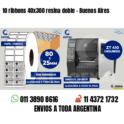 10 ribbons 40x300 resina doble - Buenos Aires