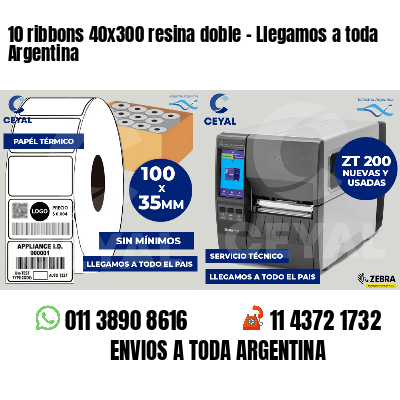 10 ribbons 40x300 resina doble - Llegamos a toda Argentina