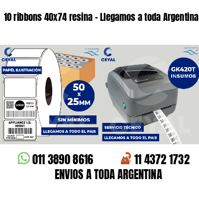 10 ribbons 40x74 resina - Llegamos a toda Argentina
