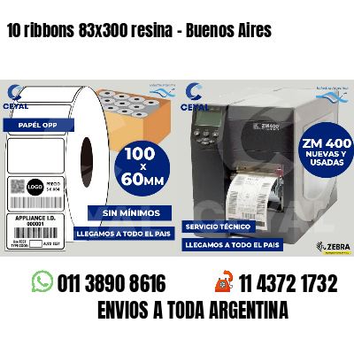 10 ribbons 83x300 resina - Buenos Aires