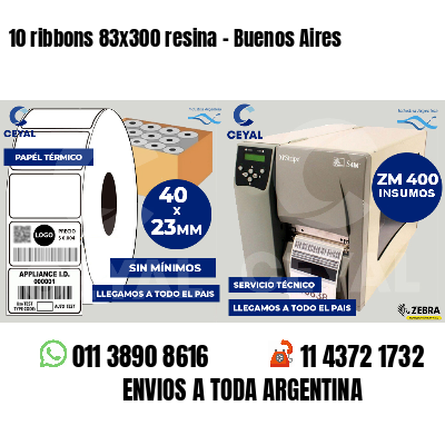10 ribbons 83x300 resina - Buenos Aires