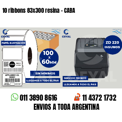 10 ribbons 83x300 resina - CABA