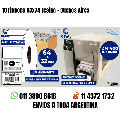 10 ribbons 83x74 resina - Buenos Aires
