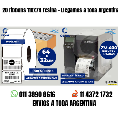 20 ribbons 110x74 resina - Llegamos a toda Argentina