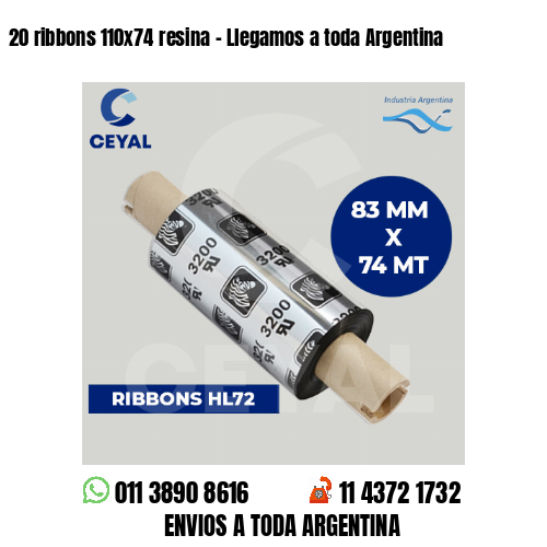 20 ribbons 110×74 resina – Llegamos a toda Argentina