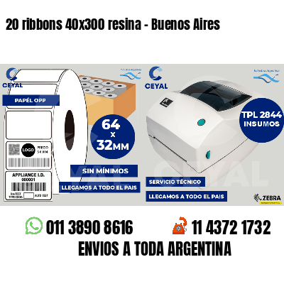 20 ribbons 40x300 resina - Buenos Aires
