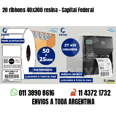 20 ribbons 40x300 resina - Capital Federal