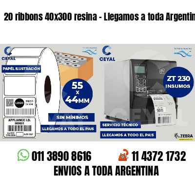 20 ribbons 40x300 resina - Llegamos a toda Argentina