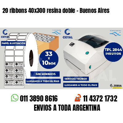 20 ribbons 40x300 resina doble - Buenos Aires