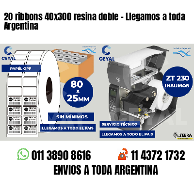 20 ribbons 40x300 resina doble - Llegamos a toda Argentina