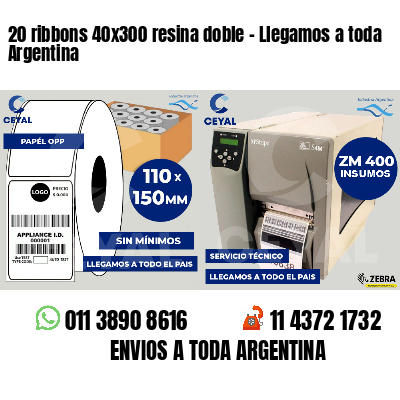 20 ribbons 40x300 resina doble - Llegamos a toda Argentina