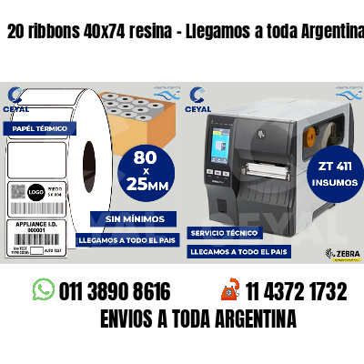 20 ribbons 40x74 resina - Llegamos a toda Argentina
