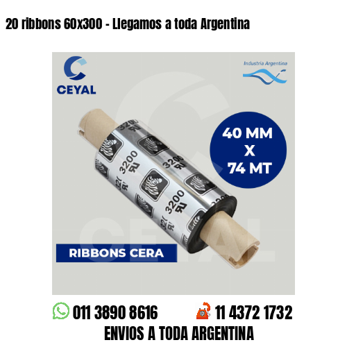 20 ribbons 60×300 – Llegamos a toda Argentina