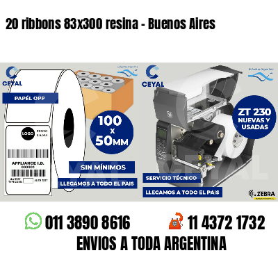20 ribbons 83x300 resina - Buenos Aires