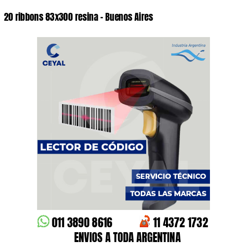 20 ribbons 83x300 resina - Buenos Aires