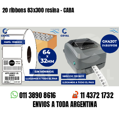 20 ribbons 83x300 resina - CABA