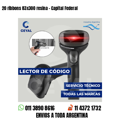 20 ribbons 83x300 resina - Capital Federal