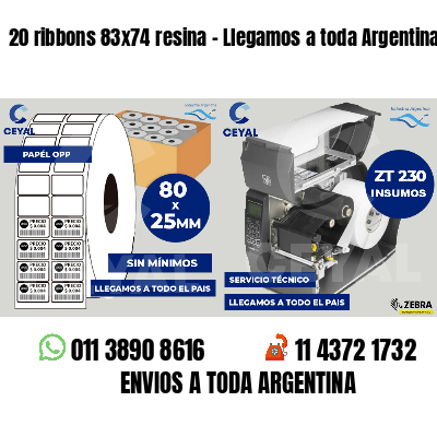 20 ribbons 83x74 resina - Llegamos a toda Argentina