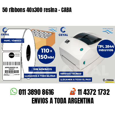 50 ribbons 40x300 resina - CABA