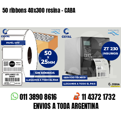 50 ribbons 40x300 resina - CABA