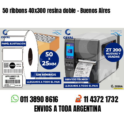 50 ribbons 40x300 resina doble - Buenos Aires