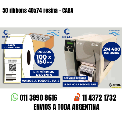 50 ribbons 40x74 resina - CABA